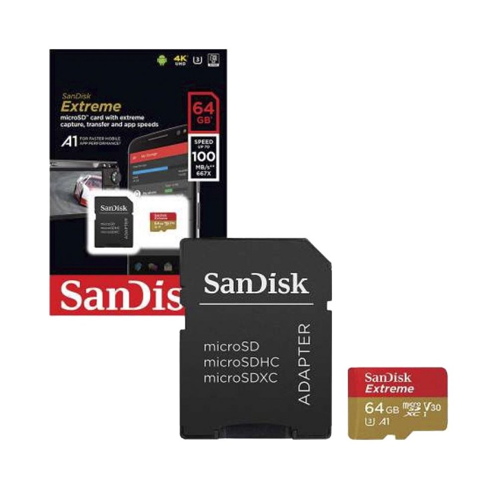 Sandisk Tarjeta De  Memoria Micro Sd 64gb Clase10  90mbs